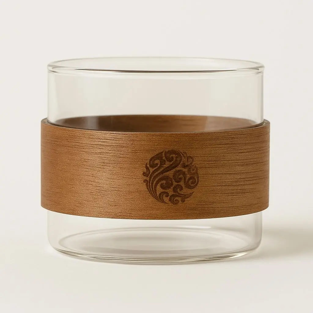 Elegant Brown Glass Coffee Tea Cup - Lusomart
