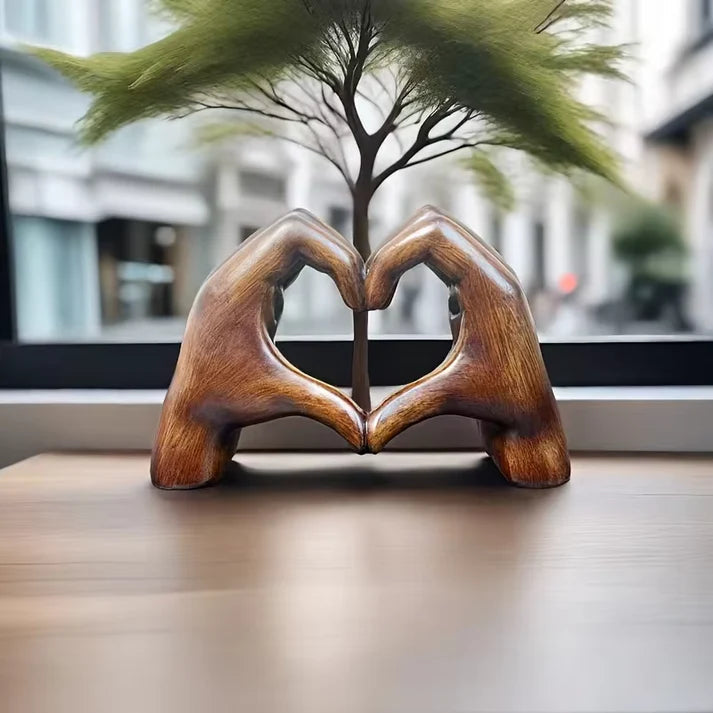 Unique Handcrafted Wood Heart Decoration - Lusomart