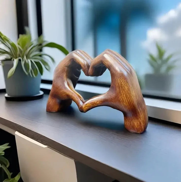 Unique Handcrafted Wood Heart Decoration