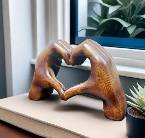 Unique Handcrafted Wood Heart Decoration