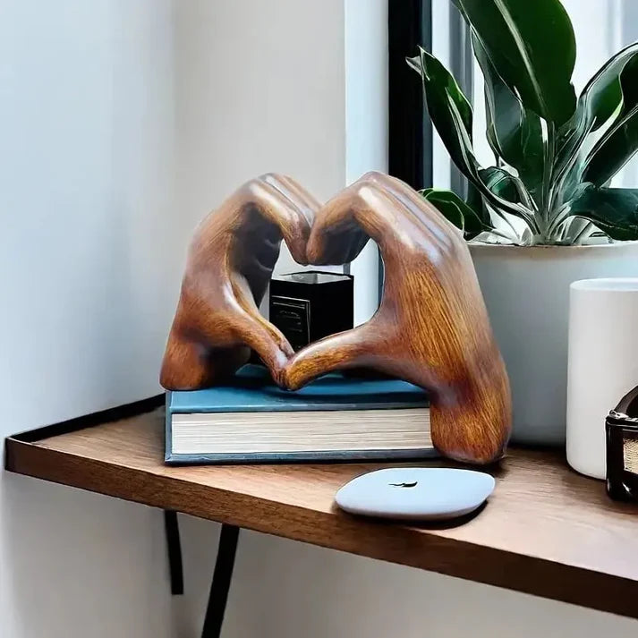 Unique Handcrafted Wood Heart Decoration