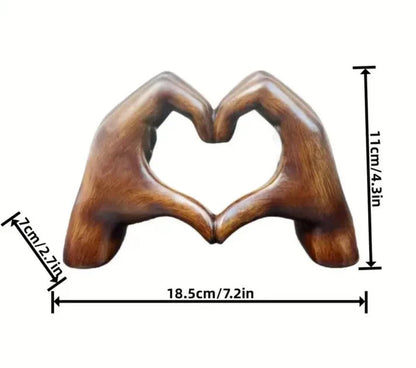 Unique Handcrafted Wood Heart Decoration