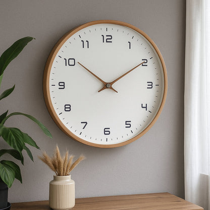 Quiet Wooden Home Wall Clock Modern Decorative Design