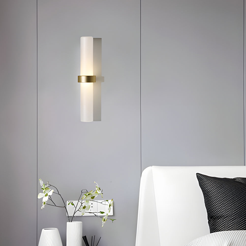 WarmGlow – Frosted Glass Tube Wall Light 2