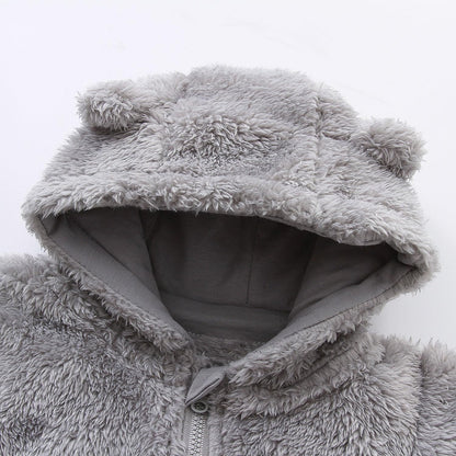 Warm Baby Romper with Hood 3