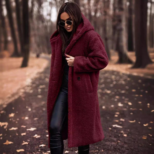 Cozy Long Womens Winter Coat with Hood - Lusomart