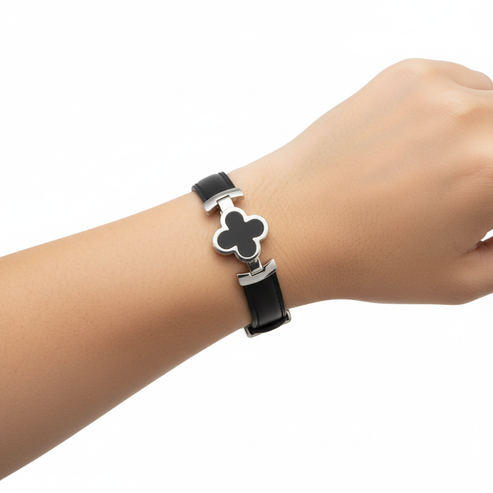 Stylish Floral Leather Smartwatch Strap for Women