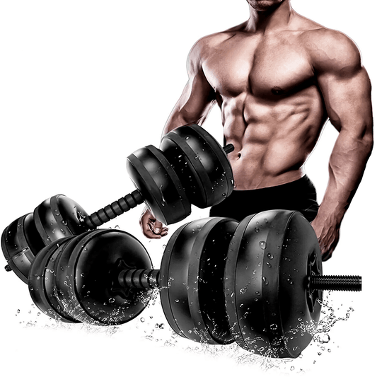Compact Adjustable Water Dumbbell Set for Home Gym - Lusomart
