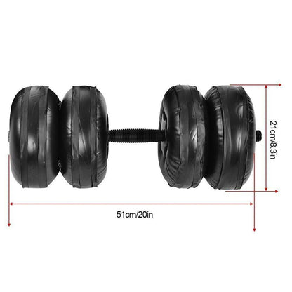 Water Dumbbells - 20-25 KG Water Filled Dumbbells Set Portable PVC Travel 2