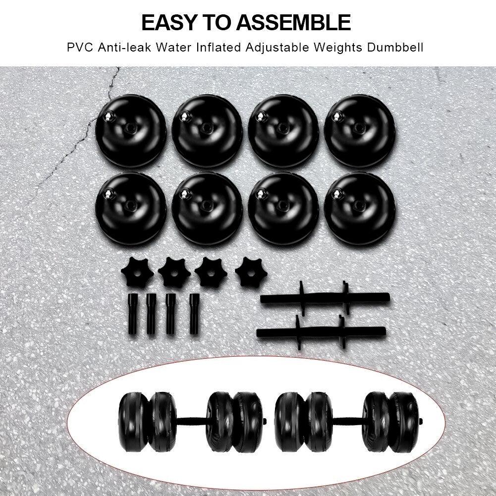 Water Dumbbells - 20-25 KG Water Filled Dumbbells Set Portable PVC Travel 3