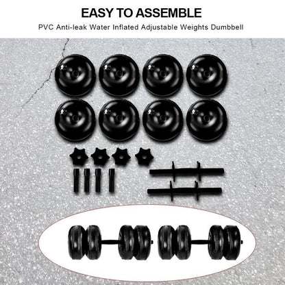 Water Dumbbells - 20-25 KG Water Filled Dumbbells Set Portable PVC Travel 3