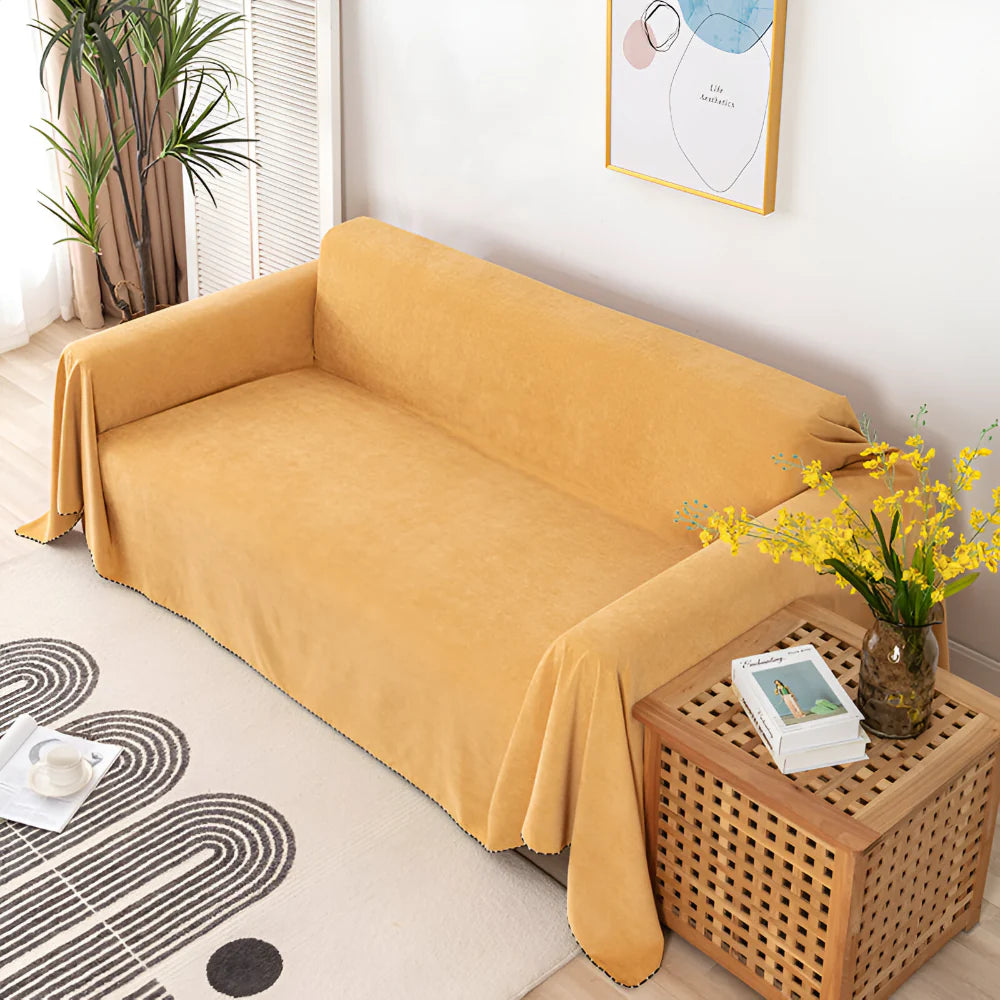 Plush Couch Cover Blanket Furniture Protector Throw