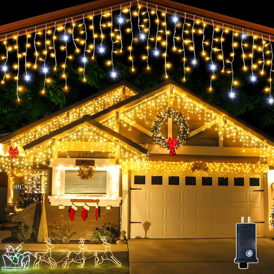 Festive LED Hanging Curtain String Lights - Lusomart