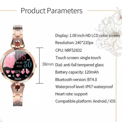 Waterproof Women's Sports Smart Fitness Watch