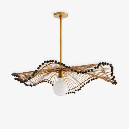 Natural Wicker Hanging Lamp, Unique Ceiling Light Fixture
