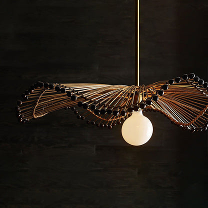 Natural Wicker Hanging Lamp, Unique Ceiling Light Fixture