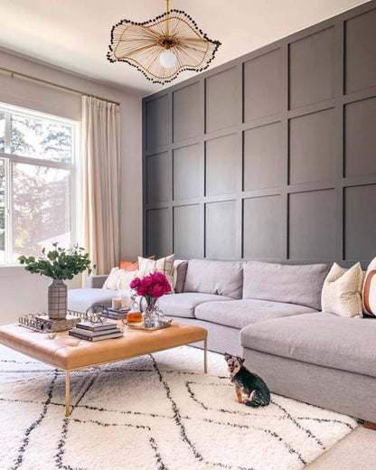 Natural Wicker Hanging Lamp, Unique Ceiling Light Fixture