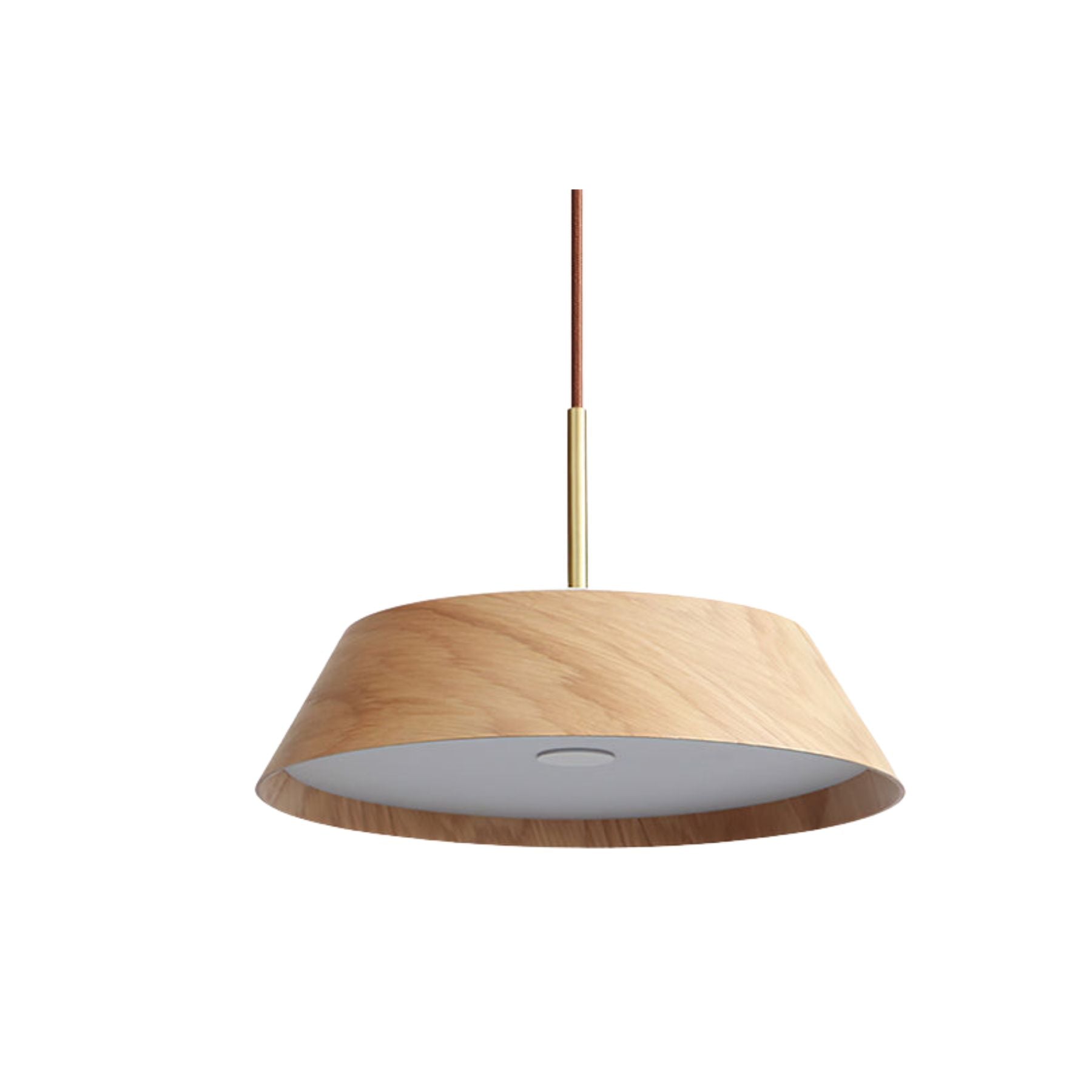 Wavone | Elegant Warm Wood Grain Brass Hanging Pendant Light 1