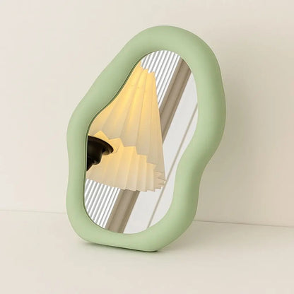 Wavy edge cloud mirror displaying unique organic curves ideal for vanity and decorative accent pieces