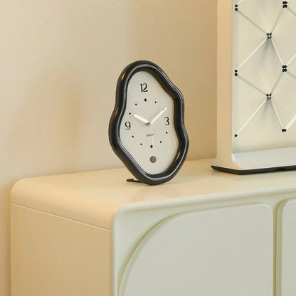 Modern wooden sculptural timepiece serving as designer home decor with artistic function and premium design