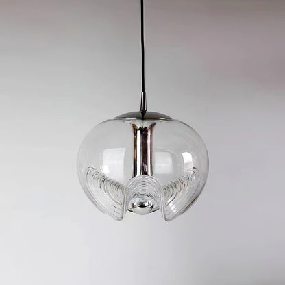 Unique Curved Glass Hanging Light