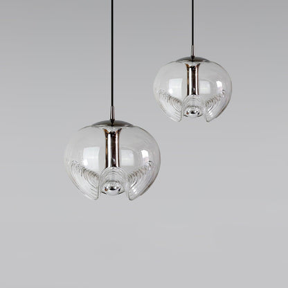 Unique Curved Glass Hanging Light
