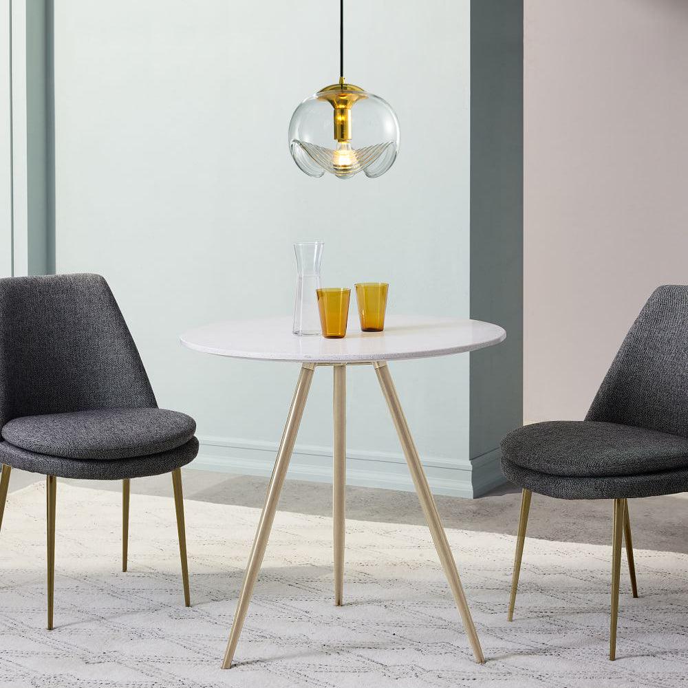 Unique Curved Glass Hanging Light