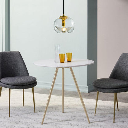 Unique Curved Glass Hanging Light