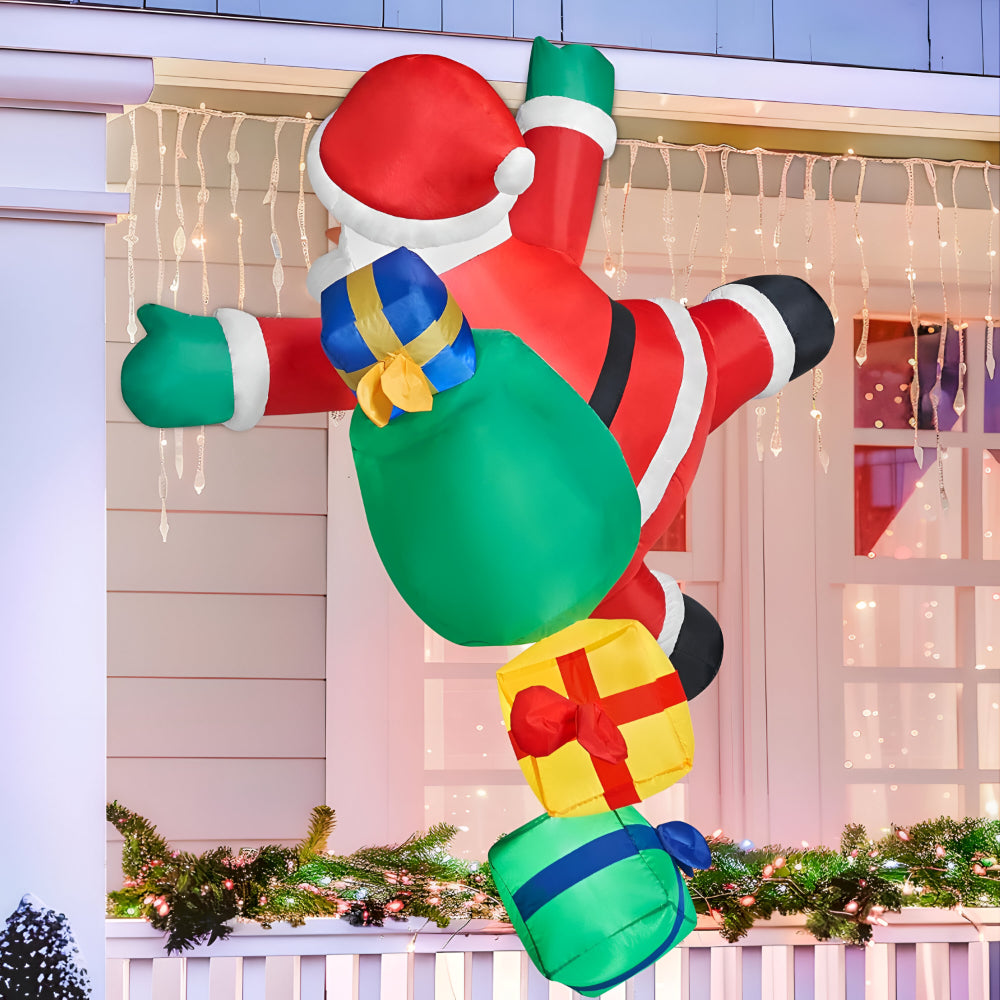 Fun Inflatable Santa Claus Outdoor Holiday Decor Lights