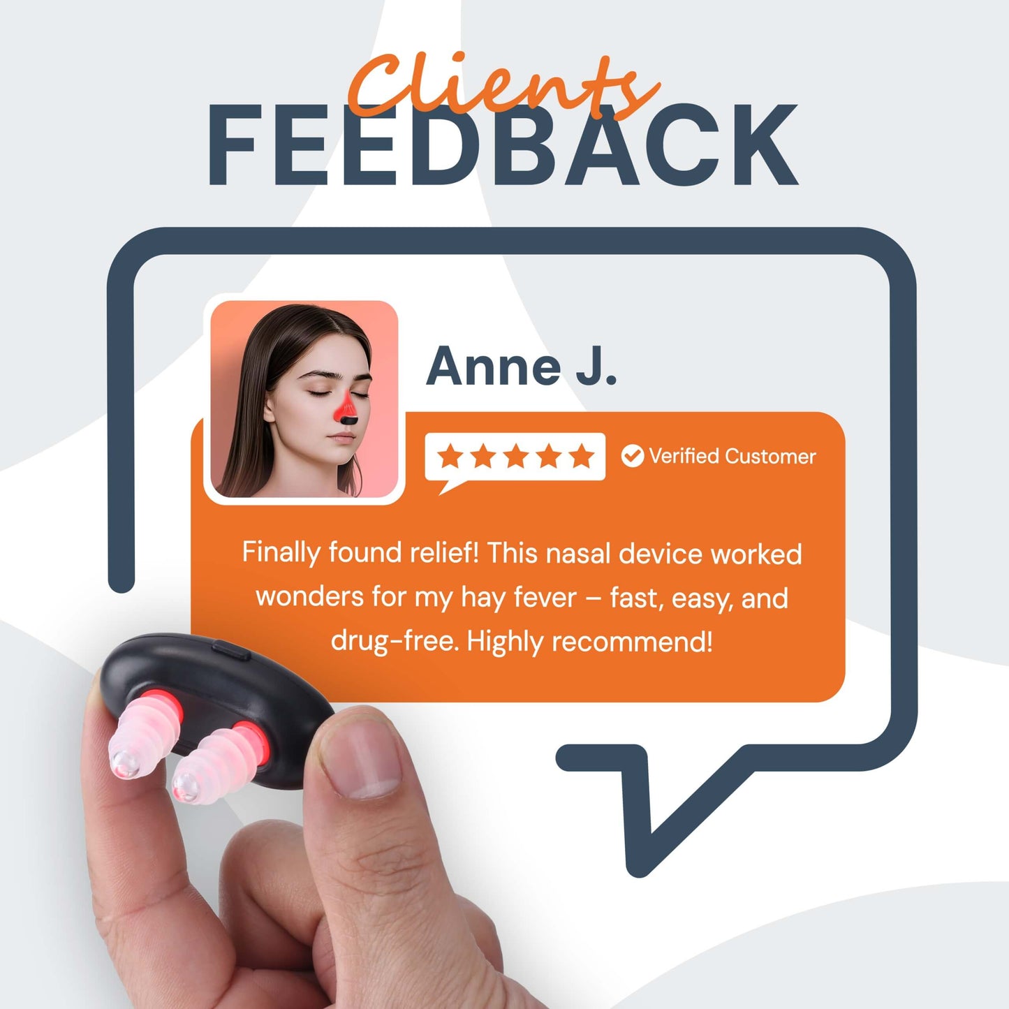 Natural Sinus Relief Red Light Nasal Device