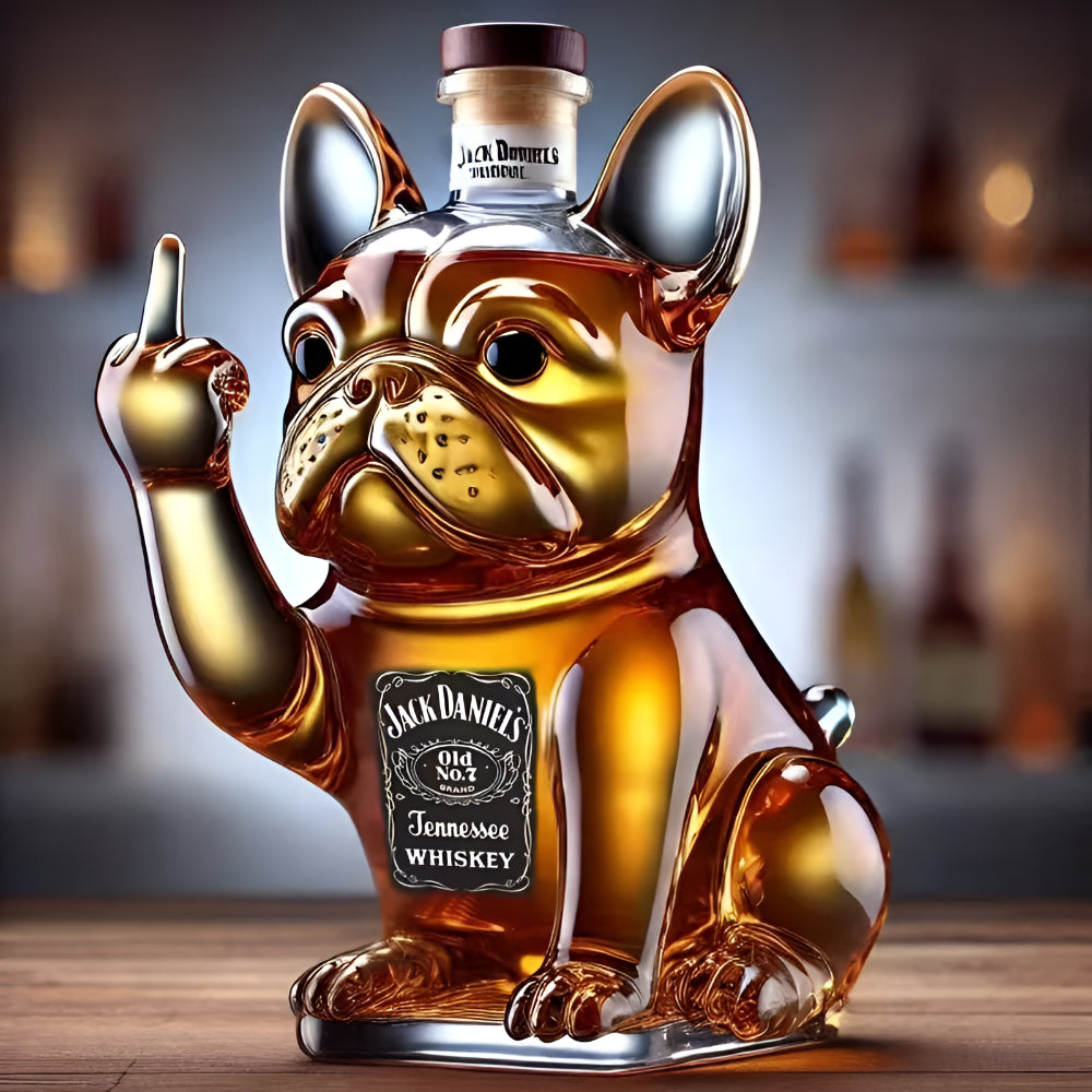 Luxury Dog Shaped Whiskey Decanter Bottle