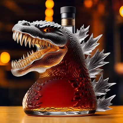 Large Glass Whiskey Dispenser Bar Bottle Decor