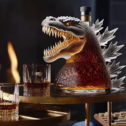 Large Glass Whiskey Dispenser Bar Bottle Decor
