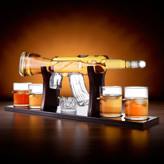 Premium Gun Shaped Whiskey Decanter Gift Set - Lusomart