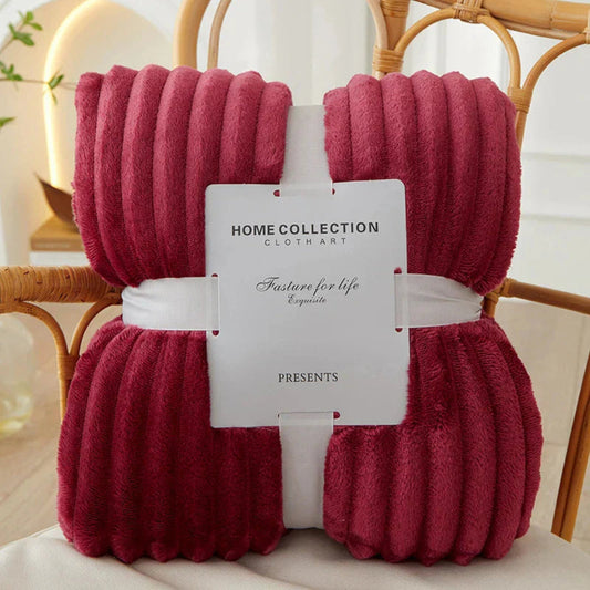 Cozy Striped Throw Blanket for Bed and Sofa - Lusomart