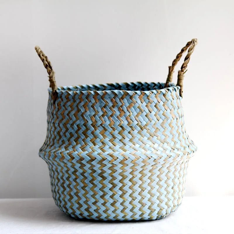 WillowBreeze | Stylish Natural Boho Foldable Plant Basket for Home Décor 4