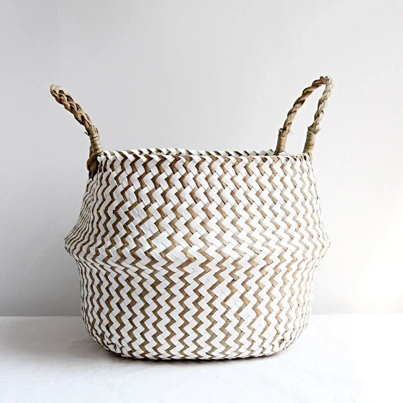 WillowBreeze | Stylish Natural Boho Foldable Plant Basket for Home Décor 5
