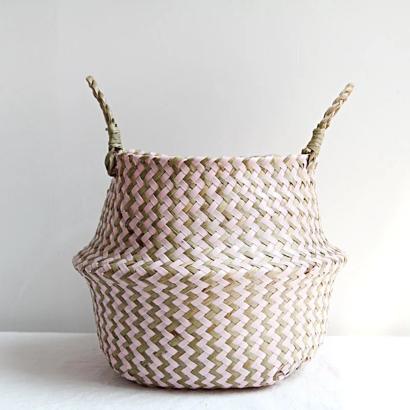 WillowBreeze | Stylish Natural Boho Foldable Plant Basket for Home Décor 6