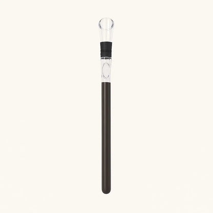 Stainless steel wine chiller set with cooling rod aerator in black varient and matching stopper in elegant gift box
