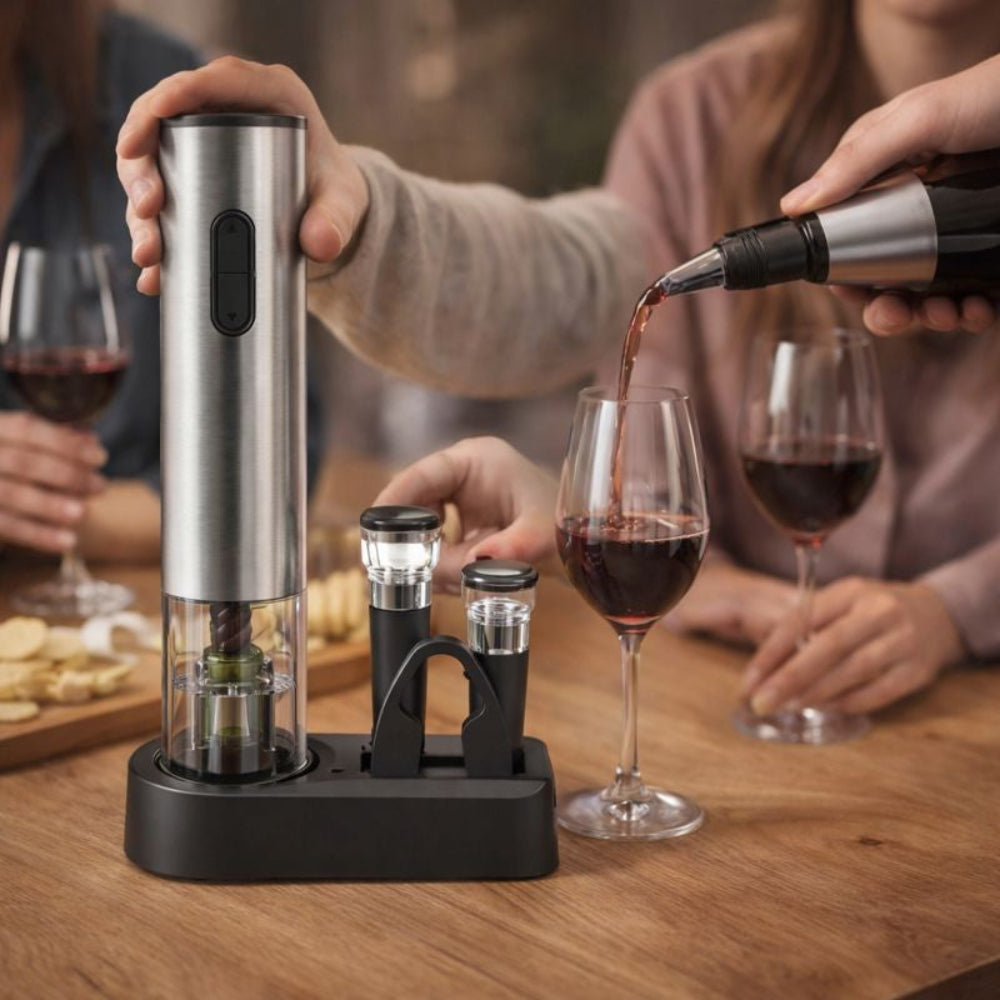 Easy Electric Wine Bottle Opener Set