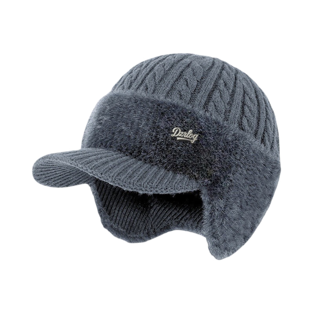 Warm Fleece Lined Trapper Beanie Hat