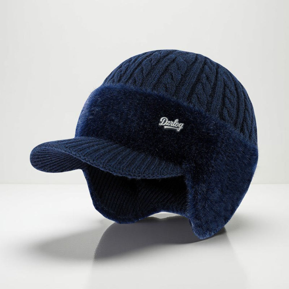 Warm Fleece Lined Trapper Beanie Hat