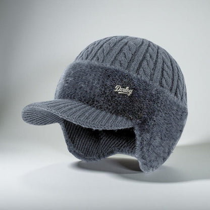 Warm Fleece Lined Trapper Beanie Hat