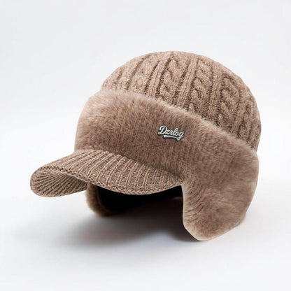 Warm Fleece Lined Trapper Beanie Hat