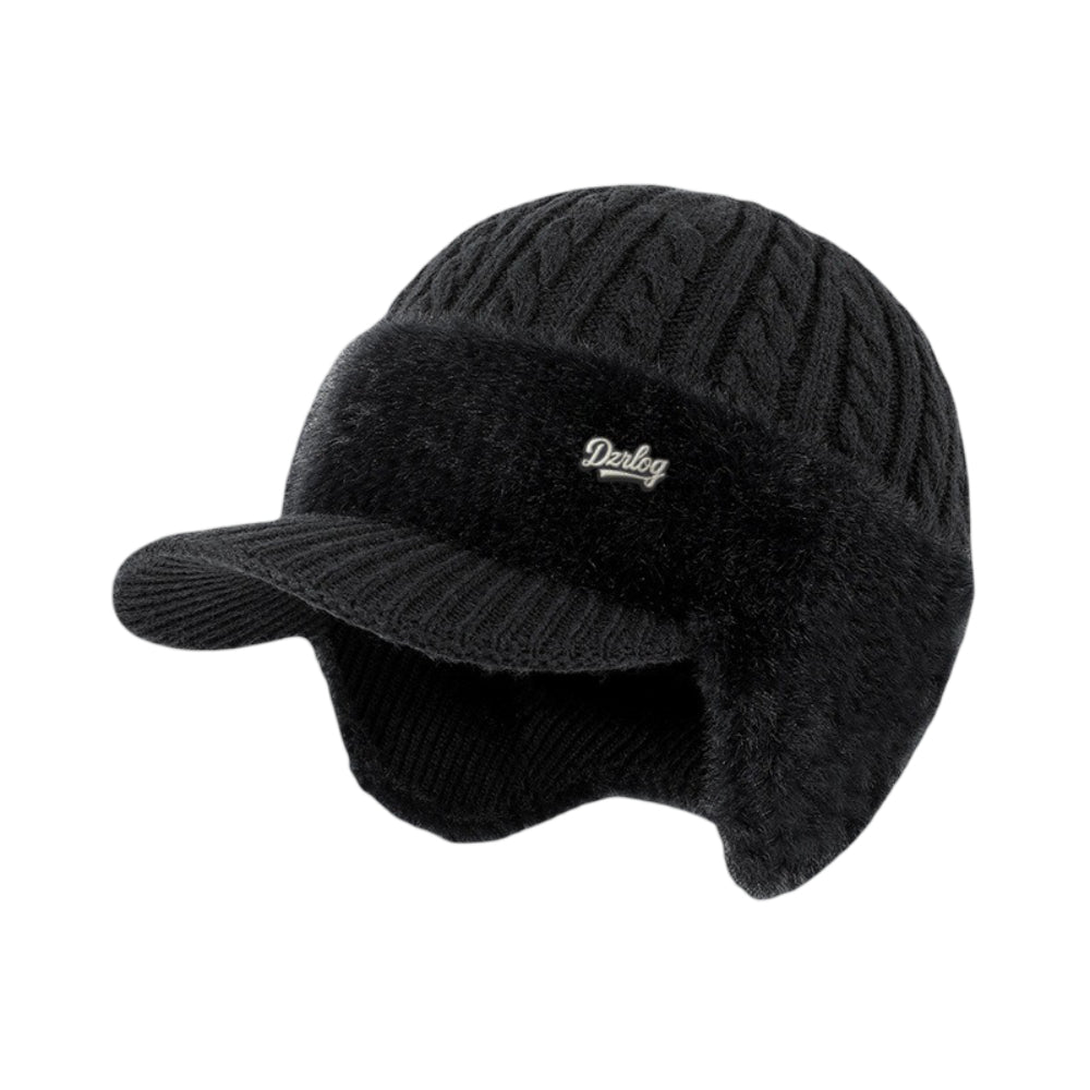 Warm Fleece Lined Trapper Beanie Hat