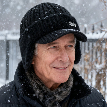 Warm Fleece Lined Trapper Beanie Hat