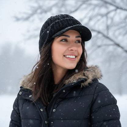 Warm Fleece Lined Beanie Winter Outdoor Hat