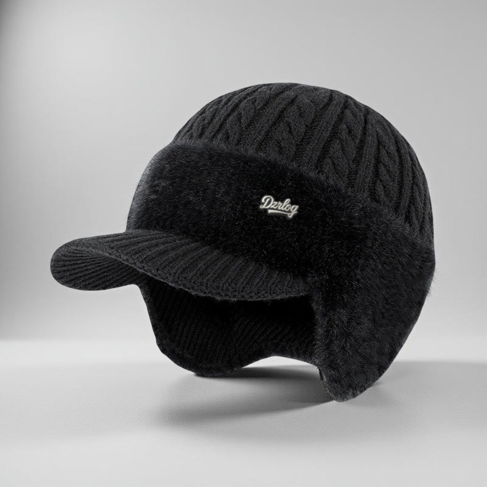 Warm Fleece Lined Trapper Beanie Hat