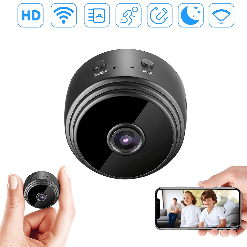 Wireless Security Cameras Mini WiFi Night Vision Home Surveillance 3
