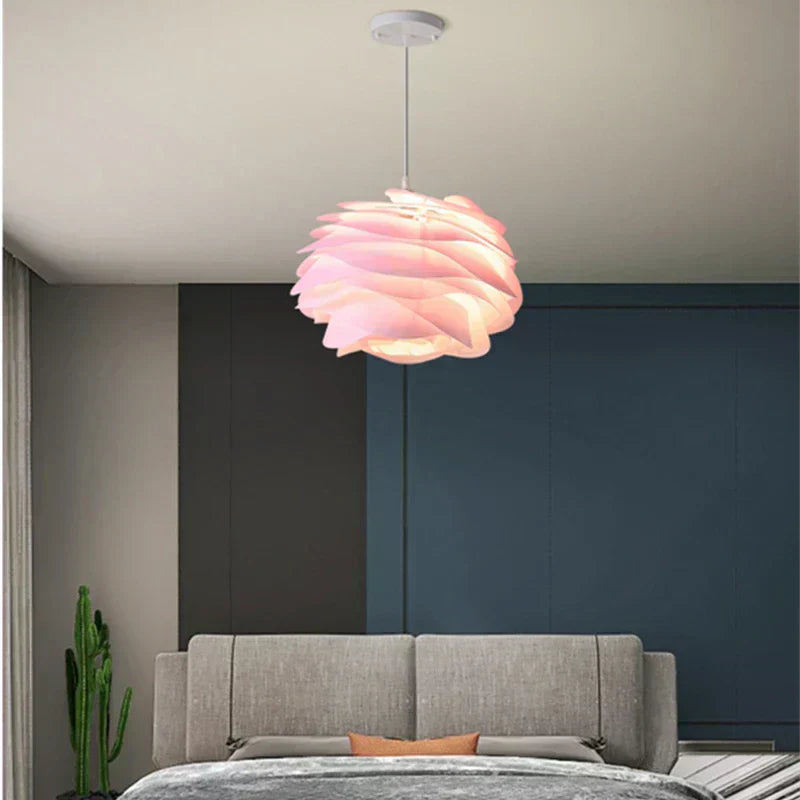 Elegant Floral Glass Pendant Light Fixture